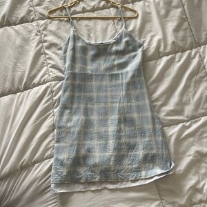 Gingham print blue sundress